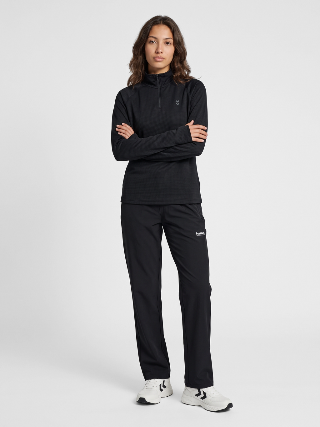 hmlPULSE W HALF ZIP MIDLAYER