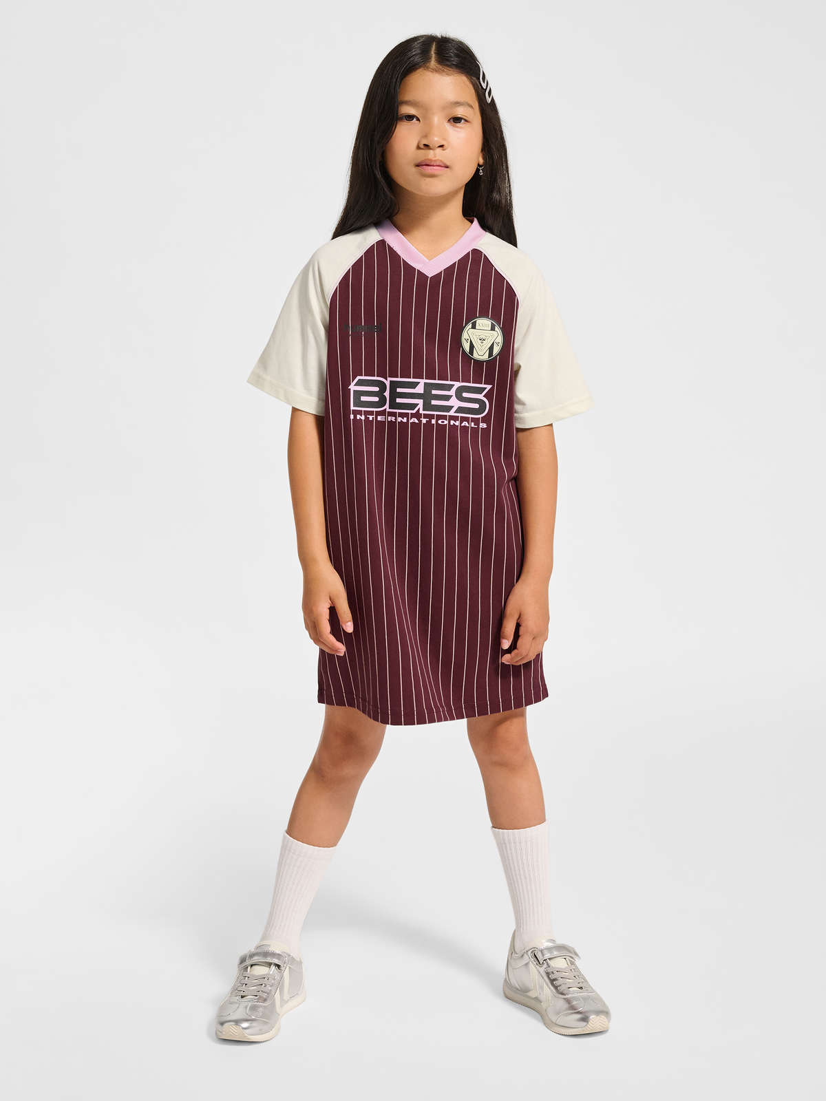 hmlJR LOOSE V-NECK BEES DRESS S/S