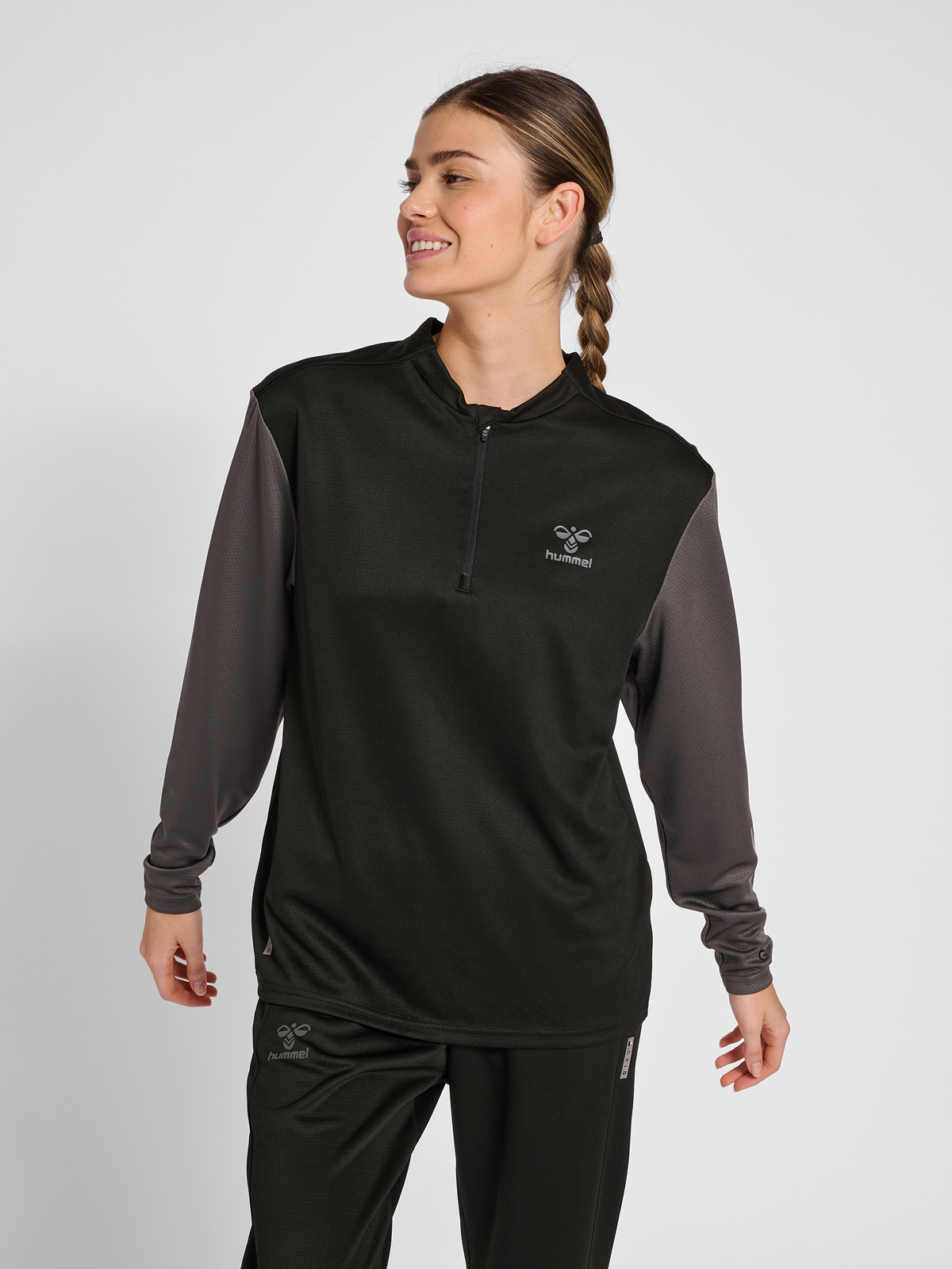 hmlONGRID 1/2 ZIP POLY SWEAT WO