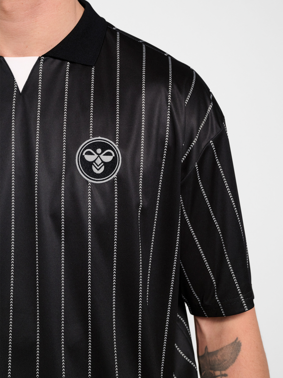 Chevron Pinstripe Polo Shirt