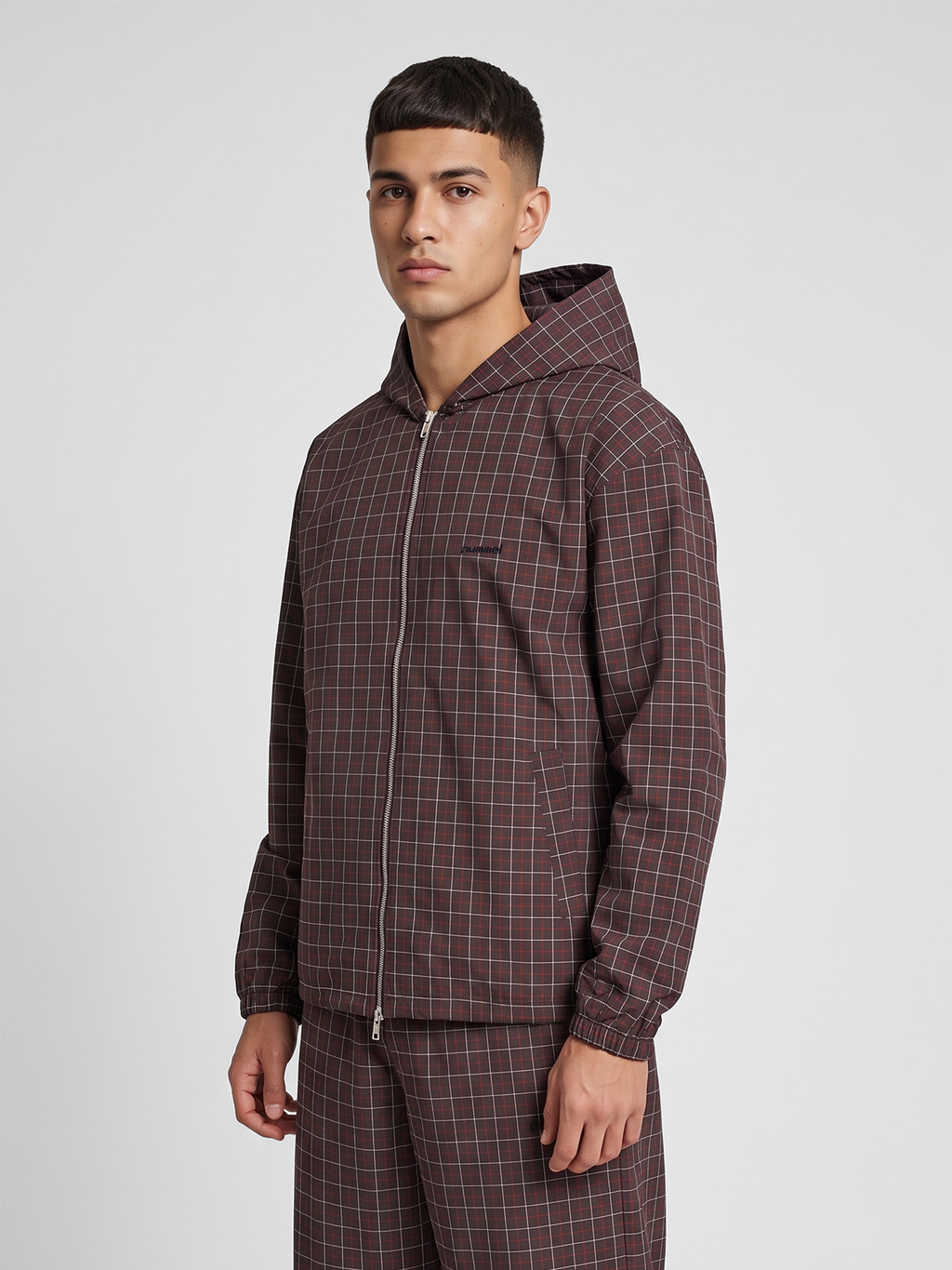 hmlI-D CHECK ZIP HOODIE
