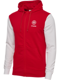 DBU 26 FAN RED-WHITE ZIP HOOD